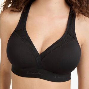 Champion The Curvy Medium Support Molded Cup Sports Bra Black Size L